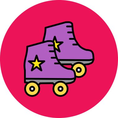 Vektör illüstrasyonu, paten simgesi