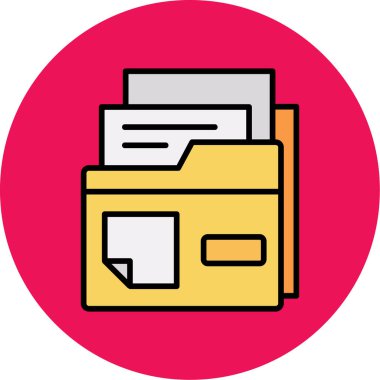 Belge simgesinin vektör illüstrasyonu