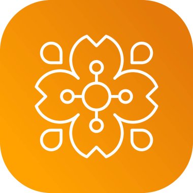 vektör illüstrasyonu, çiçek simgesi