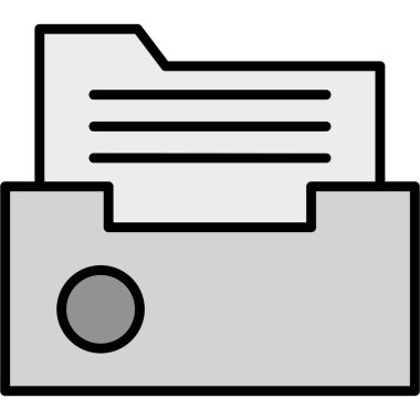 Dosya. Web simgesi vektör illüstrasyonu