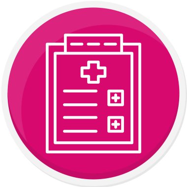 tıbbi pano simgesi, vektör illüstrasyonu