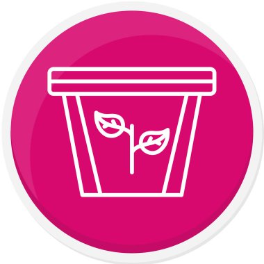 Çöp kutusu simgesi, vektör illüstrasyonu