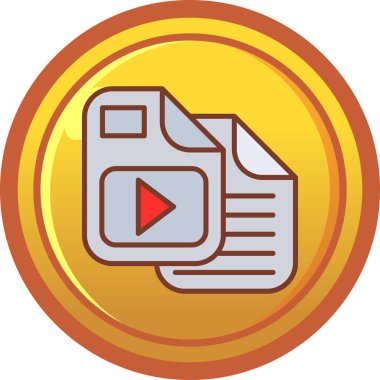 Video simgesi. Basit örnek video vektör simgesi web için