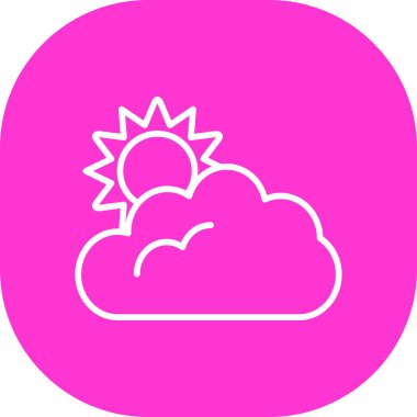 Bulut. Web simgesi basit illüstrasyon