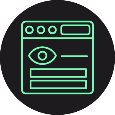 tarayıcı web simgesi, basit vektör illüstrasyonu