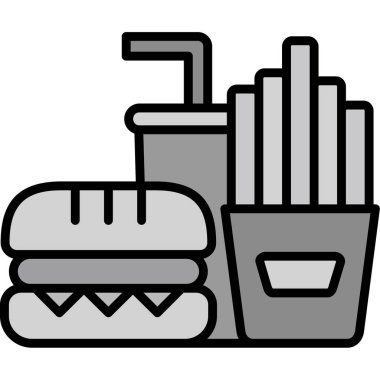 Yemek. Web simgesi vektör illüstrasyonu