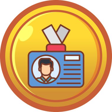 Kimlik kartı. Basit resimleme