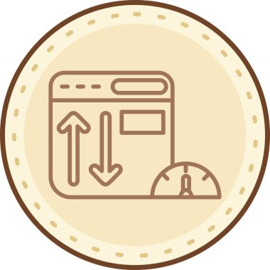 ATM 'de. Web simgesi basit illüstrasyon