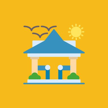 düz tasarım parkı ikon vektör çizimi