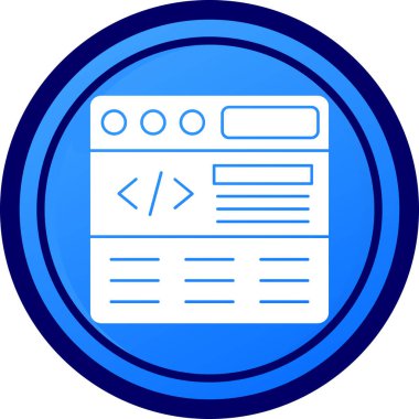 Kodlama ağ geliştirme simgesi