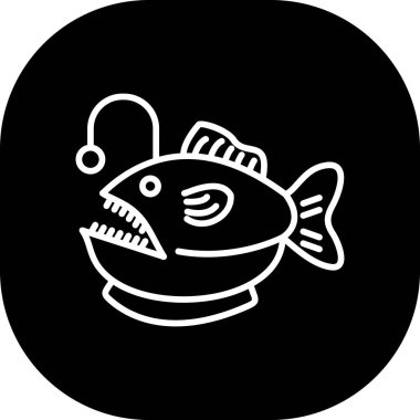 Vektör Balık Simgesi İllüstrasyonu