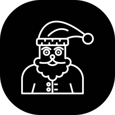 Noel Baba simgesi, vektör illüstrasyonu