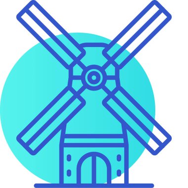 Yel değirmeni Web simgesi basit illüstrasyon