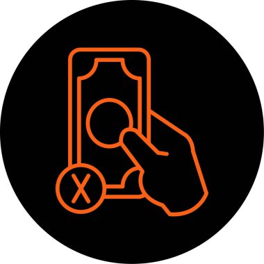 Bir el simgesinin vektör illüstrasyonu