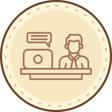 İş adamı simgesinin vektör illüstrasyonu