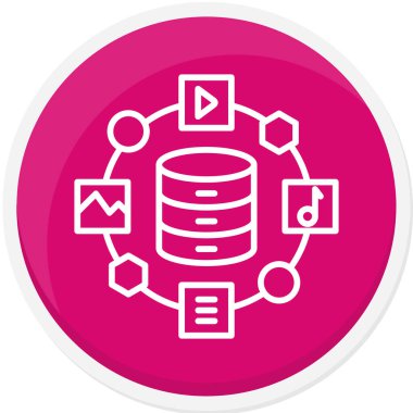 veritabanı. Web simgesi basit illüstrasyon
