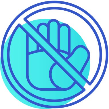 Moda biçimi izole edilmiş arkaplanda dur işareti simgesi