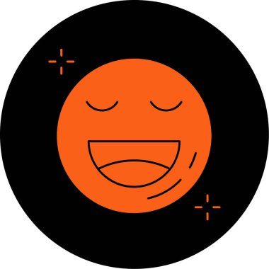 Gülümse ikon vektör illüstrasyonu