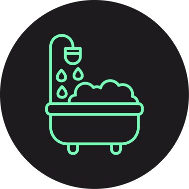 banyo ikonu vektör illüstrasyonu
