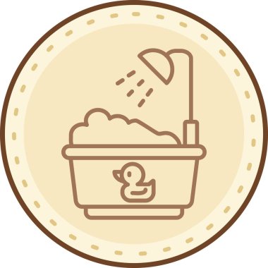 Küvet. Web simgesi basit illüstrasyon