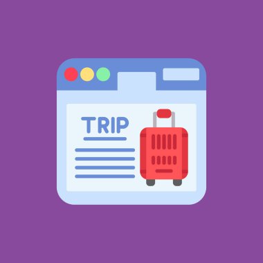 seyahat bagaj vektörü simgesi