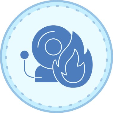 Yangın. Web simgesi basit illüstrasyon