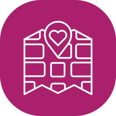 Kalp simgesinin vektör illüstrasyonu