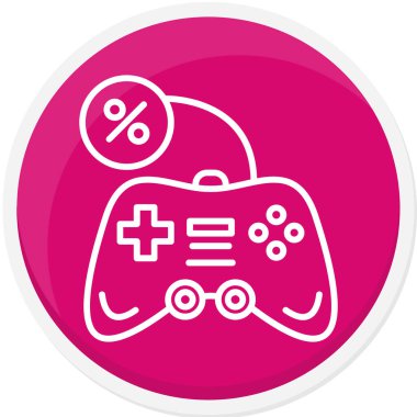 Oyun. Web simgesi basit illüstrasyon