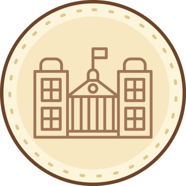 Modern b 'nin vektör illüstrasyonunda yapı ikonu eksikliği