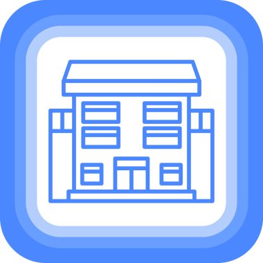 Bina. Web simgesi basit illüstrasyon