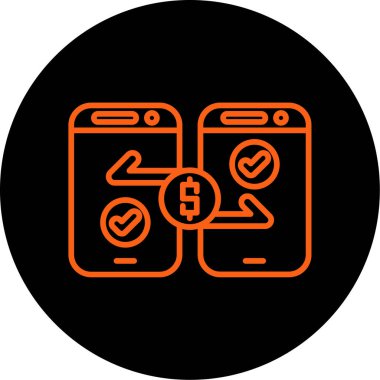 Mobil simgenin vektör illüstrasyonu