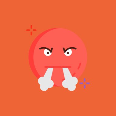 kırmızı emojili kızgın yüz ifadesi