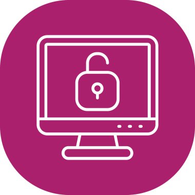 Bilgisayar modern simgesinin vektör illüstrasyonu