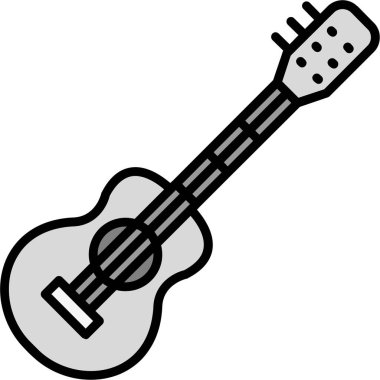 gitar simgesi vektör illüstrasyonu