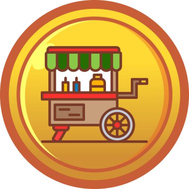 Bozuk para simgesinin vektör illüstrasyonu