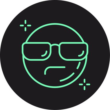 hüzünlü gülen ikon vektör çizimi