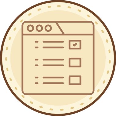 Bir belge simgesinin vektör illüstrasyonu