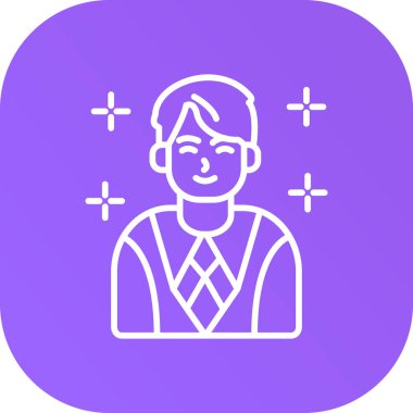 Akıllı telefon simgesi olan bir adamın vektör çizimi