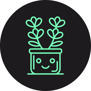 Bir bitki simgesinin vektör illüstrasyonu