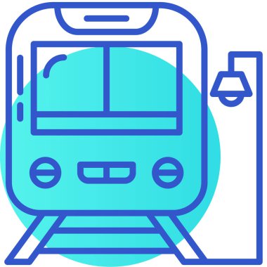 tren simgesi, basit tasarım vektör çizimi