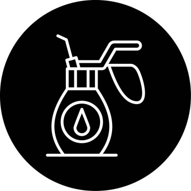 Bir benzin istasyonunun vektör illüstrasyonu