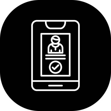 Akıllı telefon simgesinin vektör illüstrasyonu