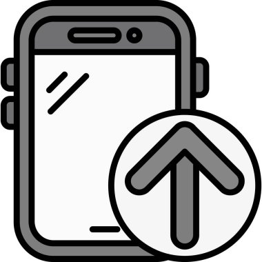 Cep telefonu simgesi, vektör illüstrasyonu