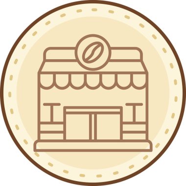 Bozuk para dükkanı simgesi, vektör illüstrasyonu