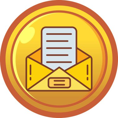 E- posta simgesi, basit vektör illüstrasyonu