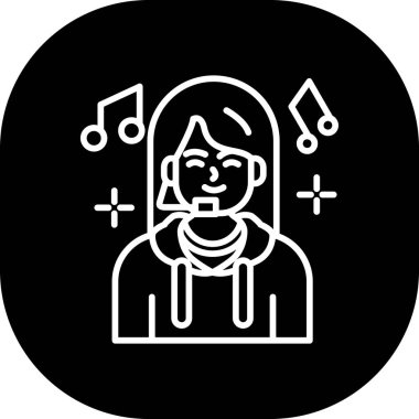 Bir müzik simgesinin vektör illüstrasyonu