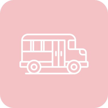 bus simgesi vektör illüstrasyonu