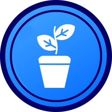 Bitki. Web simgesi basit illüstrasyon