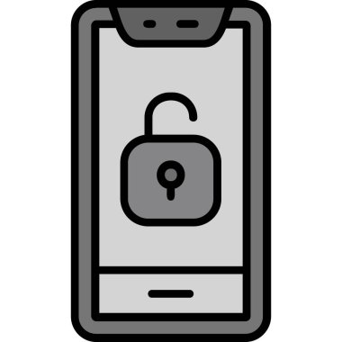 cep telefonu simgesi, basit vektör illüstrasyonu