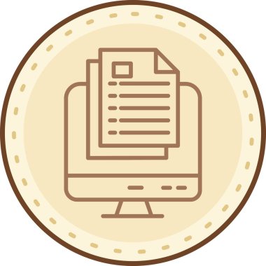 Belge. Web simgesi basit illüstrasyon